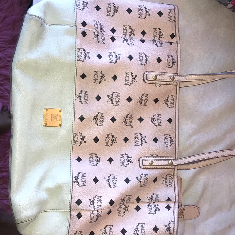 Vintage Pink MCM Tote Bag